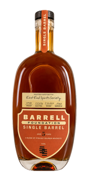 Barrell Craft Spirits Foundation Single Barrel Bourbon East End Spirit Society 107.88 PF