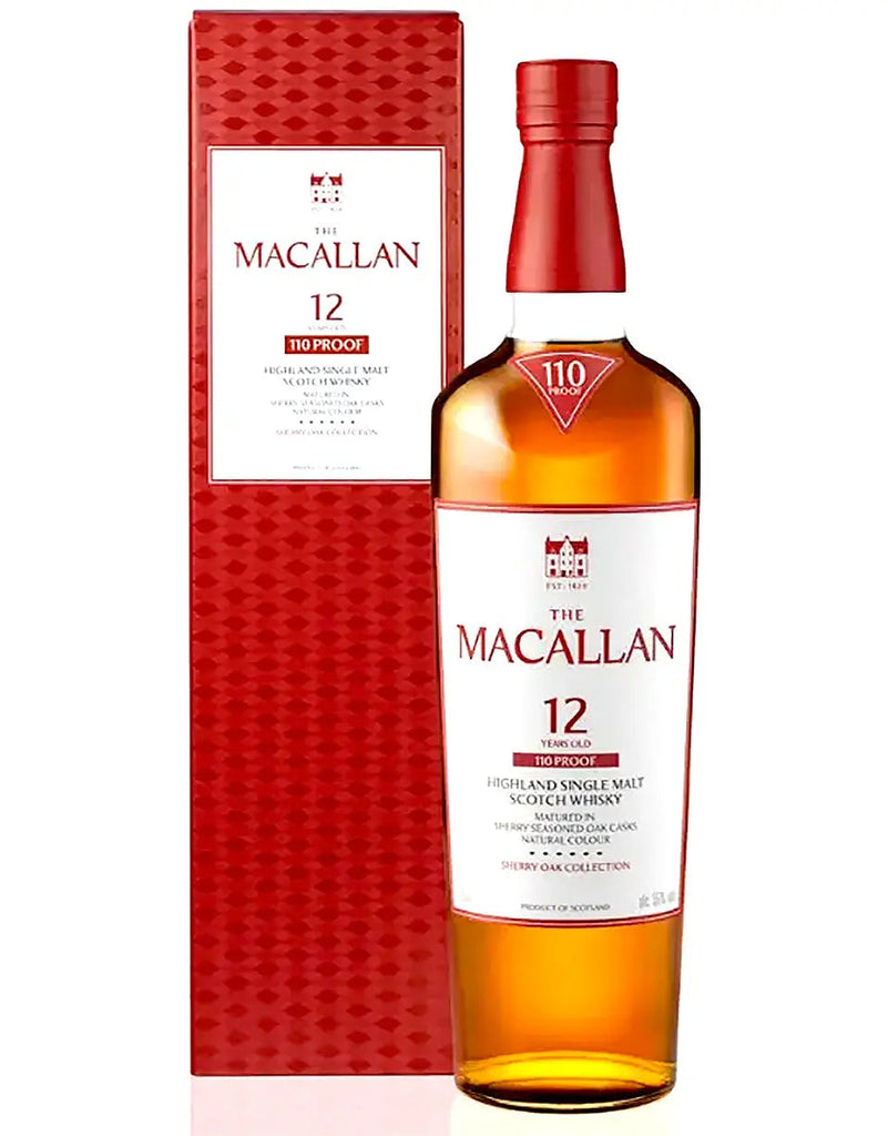 The Macallan 12 Year Old Sherry Oak 110 Proof Single Malt Scotch Whisky
