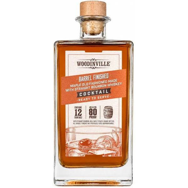 Woodinville Whiskey Co. Barrel Finished Maple Old Fashioned Straight Bourbon Whiskey Cocktail