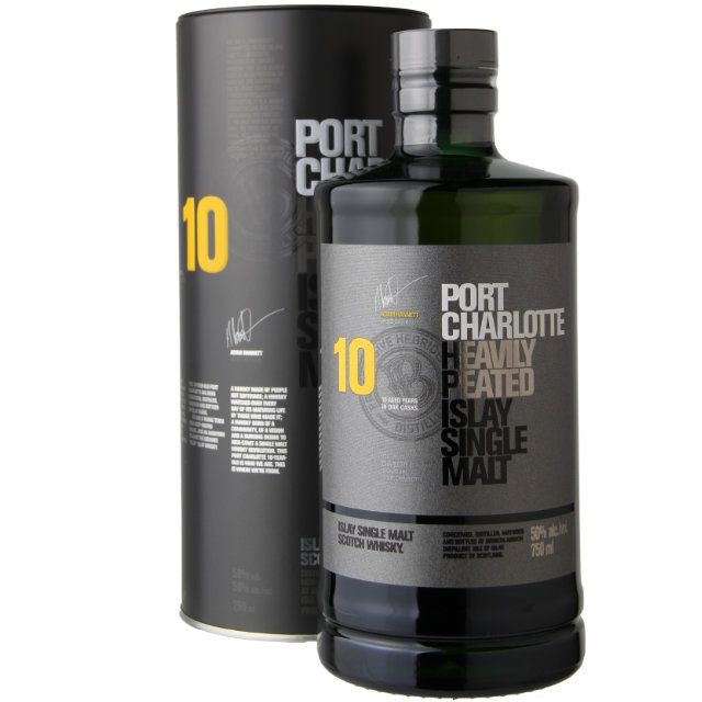 Bruichladdich Port Charlotte 10 Year Heavily Peated Single Malt Scotch  Whisky 750ml