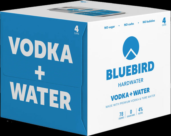 BLUEBIRD HARDWATER VODKA + WATER 4PACK
